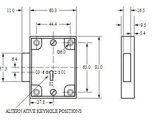 Serrure LOWE & FLETCHER 2802 à clé à double panneton CL1-A
